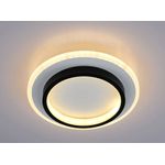 Casa si Gradina - Corpuri si surse de iluminat - Plafoniere, aplice si spoturi - Plafoniera Celyus LuminiLux, Alb + Negru, 24 x 24 cm, Metal - Infinity.ro