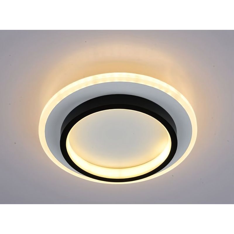 Casa si Gradina - Corpuri si surse de iluminat - Plafoniere, aplice si spoturi - Plafoniera Celyus LuminiLux, Alb + Negru, 24 x 24 cm, Metal - Infinity.ro