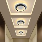 Casa si Gradina - Corpuri si surse de iluminat - Plafoniere, aplice si spoturi - Plafoniera Celyus LuminiLux, Alb + Negru, 24 x 24 cm, Metal - Infinity.ro