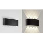 Casa si Gradina - Corpuri si surse de iluminat - Plafoniere, aplice si spoturi - Aplica Radiant Elegance LuminiLux, Negru, 22 x 8 x 5 cm, Metal, LED - Infinity.ro