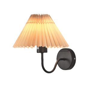 Aplica dormitor Malibu, LuminiLux, 22 x 25 cm, Auriu, Textil