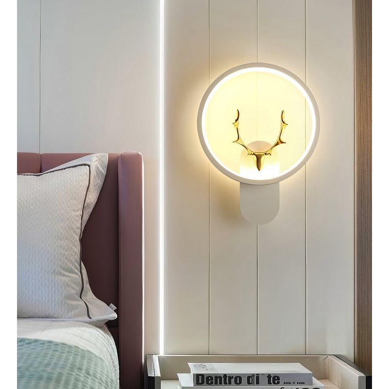 Casa si Gradina - Corpuri si surse de iluminat - Veioze si lampi - Veioze - Lampa Eleganza, LuminiLux, Alb, 23 x 20 cm, Metal, LED - Infinity.ro