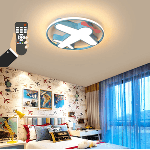 Plafoniera Vykus LuminiLux, Albastru, 50  cm, Metal, LED, Telecomanda