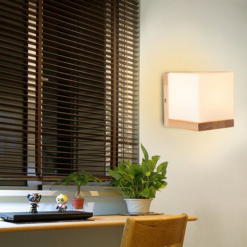 Casa si Gradina - Corpuri si surse de iluminat - Veioze si lampi - Veioze - Lampa Cosmos, LuminiLux, Stejar, Lemn, 14 x 14  cm - Infinity.ro