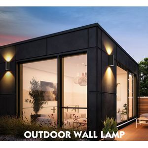 Aplica WallLamp, LuminiLux, Negru, 15 x 7 x 6  cm, Metal, LED