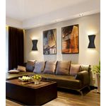 Casa si Gradina - Corpuri si surse de iluminat - Plafoniere, aplice si spoturi - Aplica Korso LuminiLux, Negru, 16 x 16  cm,  Metal,  LED - Infinity.ro