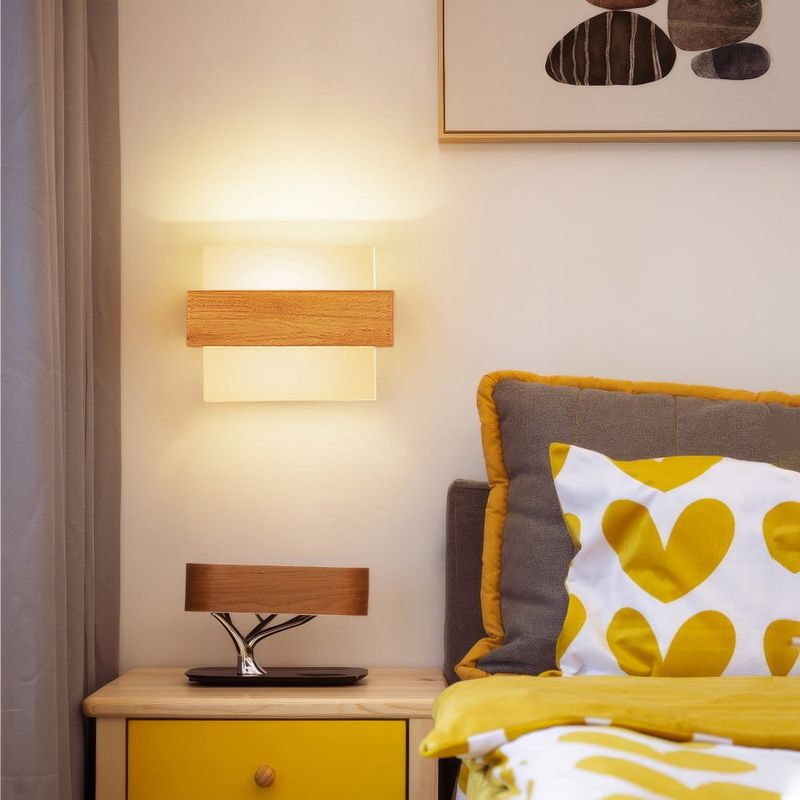 Casa si Gradina - Corpuri si surse de iluminat - Veioze si lampi - Veioze - Lampa  Nuba LuminiLux, 22 x 16  cm, Stejar, Lemn - Infinity.ro