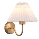 Casa si Gradina - Corpuri si surse de iluminat - Plafoniere, aplice si spoturi - Aplica Glow Vista, LuminiLux, Auriu, 22 x 25 cm, Textil, E27 - Infinity.ro