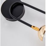 Casa si Gradina - Corpuri si surse de iluminat - Veioze si lampi - Veioze - Lampa Stellare, LuminiLux, Auriu + Negru,  55 x 18 cm, Metal, LED - Infinity.ro