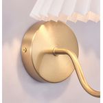 Casa si Gradina - Corpuri si surse de iluminat - Plafoniere, aplice si spoturi - Aplica Glow Vista, LuminiLux, Auriu, 22 x 25 cm, Textil, E27 - Infinity.ro