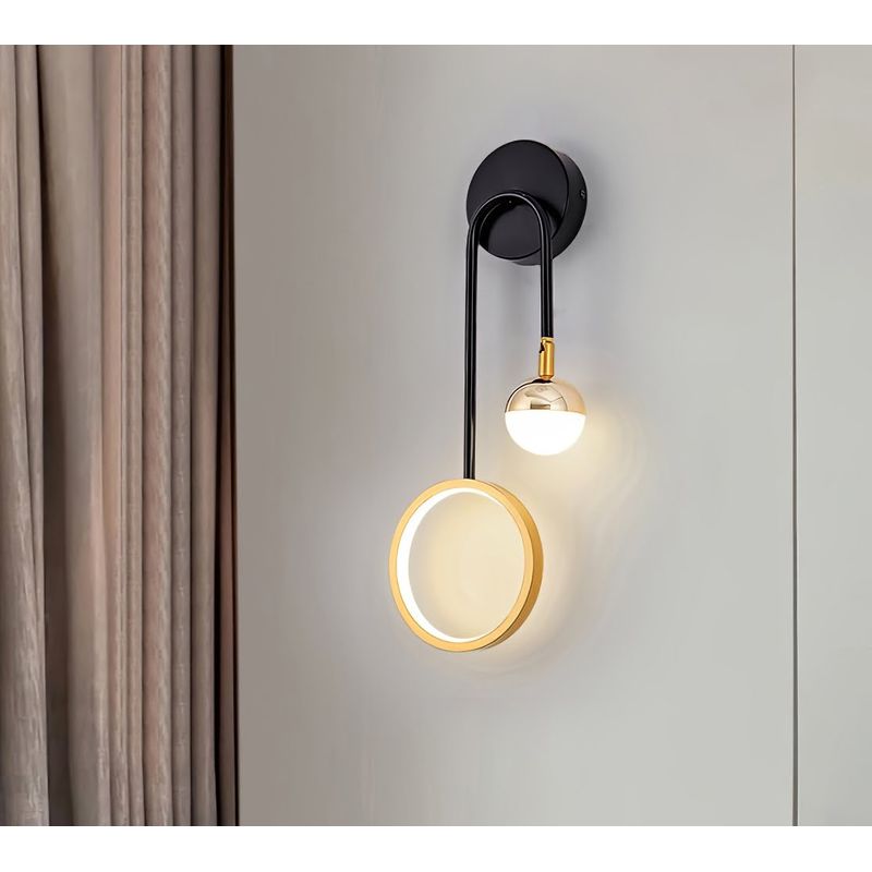 Casa si Gradina - Corpuri si surse de iluminat - Veioze si lampi - Veioze - Lampa Stellare, LuminiLux, Auriu + Negru,  55 x 18 cm, Metal, LED - Infinity.ro