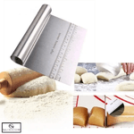 Casa si Gradina - Bucatarie si vesela - Ustensile bucatarie - Ustensile ornare prajituri - Cutit/Racleta  pentru Taiat Aluat Feliere Alimente Ornare Tort sau Prajituri Gradat Glixicom Inox 15 x 13 cm - Infinity.ro