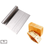 Casa si Gradina - Bucatarie si vesela - Ustensile bucatarie - Ustensile ornare prajituri - Cutit/Racleta  pentru Taiat Aluat Feliere Alimente Ornare Tort sau Prajituri Gradat Glixicom Inox 15 x 13 cm - Infinity.ro