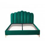 Casa si Gradina - Mobilier - Paturi si accesorii - Paturi - Pat Cloud, 160 x 200 cm, tapitat catifea verde, somiera inclusa - Infinity.ro