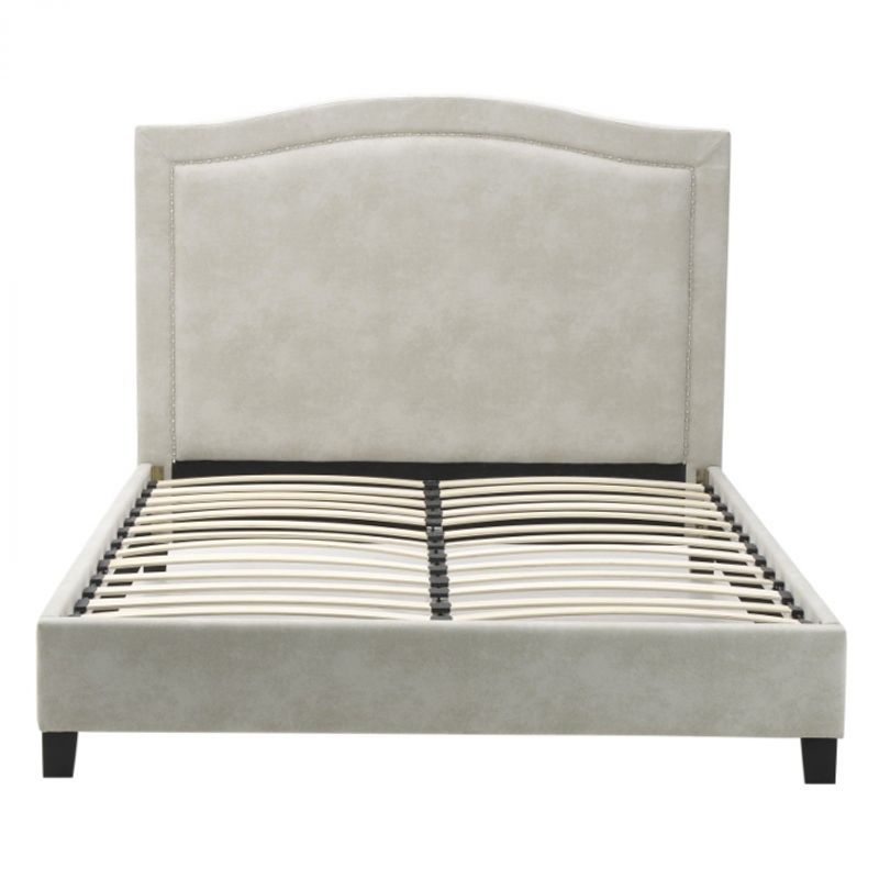 Casa si Gradina - Mobilier - Paturi si accesorii - Paturi - Pat Albert, 160 x 200 cm, tapitat stofa bej, somiera inclusa - Infinity.ro