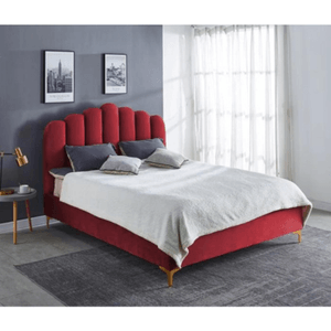 Pat Cloud, 180 x 200 cm, tapitat catifea magenta, somiera inclusa