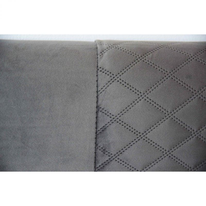 Casa si Gradina - Mobilier - Paturi si accesorii - Paturi - Pat Oslo, 160 x 200 cm, tapitat catifea gri, somiera inclusa - Infinity.ro