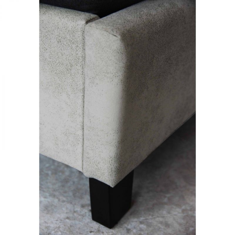 Casa si Gradina - Mobilier - Paturi si accesorii - Paturi - Pat Albert, 160 x 200 cm, tapitat stofa bej, somiera inclusa - Infinity.ro