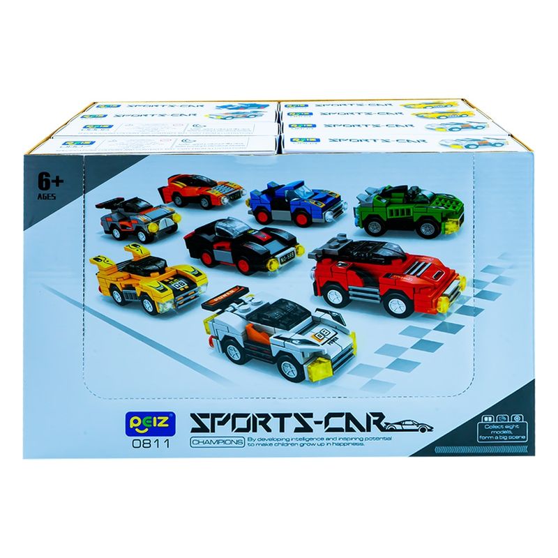 Jucarii, Copii si Bebe - Jucarii si jocuri - Seturi de constructie si cuburi - Cuburi si caramizi - Cuburi constructii, Masina, 16 seturi/cutie - Infinity.ro