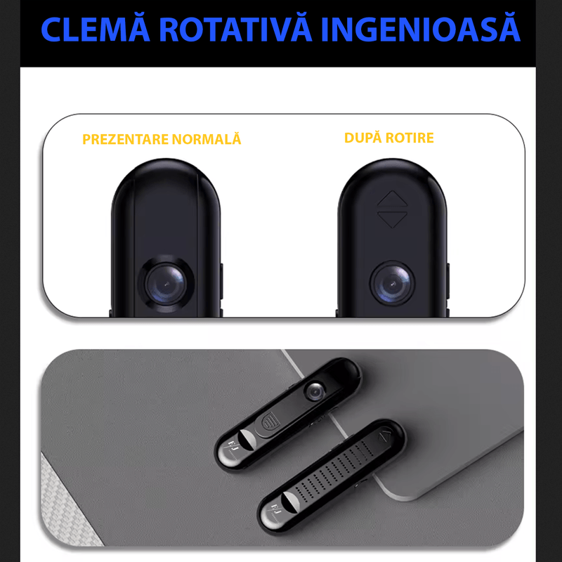 Laptop, Telefoane si Tablete - Wearables si gadgeturi - Gadgeturi - Dispozitive spionaj - Camera video, M2, 1080p, unghi de vizualizare 180°, autonomie 2 ore - Infinity.ro