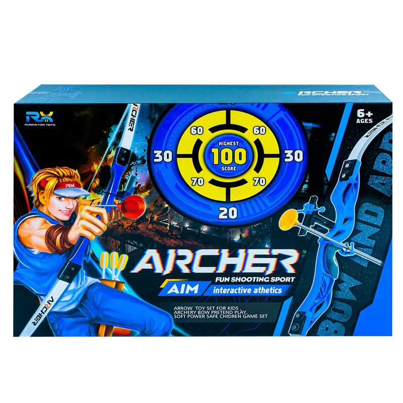 Jucarii, Copii si Bebe - Jucarii si jocuri - Jucarii de rol - Arme de jucarie - Arc cu sageti, albastru - Infinity.ro