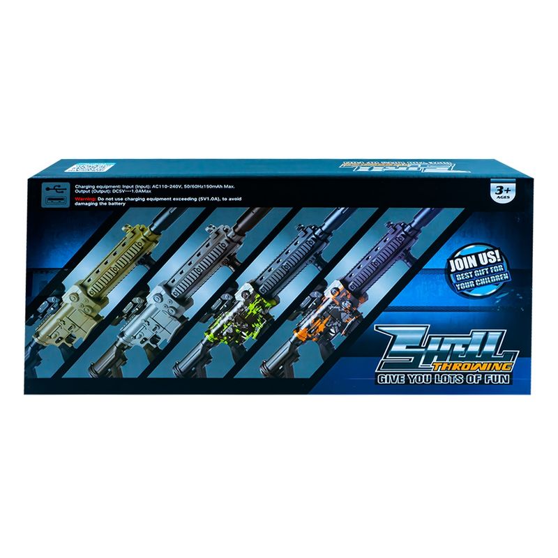 Jucarii, Copii si Bebe - Jucarii si jocuri - Jucarii de rol - Arme de jucarie - Mitraliera cu gloante burete, cu baterii - Infinity.ro