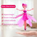 Jucarii, Copii si Bebe - Jucarii si jocuri - Papusi si accesorii - Papusi - Papusa , zana zburatoare,  senzor infrarosu, roz , +6 ani, incarcare usb - Infinity.ro