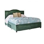 Casa si Gradina - Mobilier - Paturi si accesorii - Paturi - Pat, 160 x 200 cm, Terasino verde cu 4 sertare, tapitat catifea, somiera inclusa - Infinity.ro