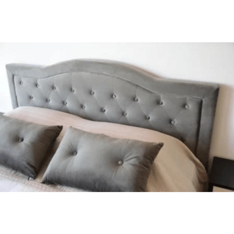 Casa si Gradina - Mobilier - Paturi si accesorii - Paturi - Pat, 160 x 200 cm, Terasino gri cu 4 sertare, tapitat catifea, somiera inclusa - Infinity.ro