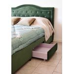 Casa si Gradina - Mobilier - Paturi si accesorii - Paturi - Pat, 160 x 200 cm, Terasino verde cu 4 sertare, tapitat catifea, somiera inclusa - Infinity.ro