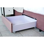 Casa si Gradina - Mobilier - Paturi si accesorii - Paturi - Pat, 180 x 200 cm, Terasino roz cu 4 sertare, tapitat catifea, somiera inclusa - Infinity.ro