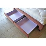 Casa si Gradina - Mobilier - Paturi si accesorii - Paturi - Pat, 180 x 200 cm, Terasino roz cu 4 sertare, tapitat catifea, somiera inclusa - Infinity.ro