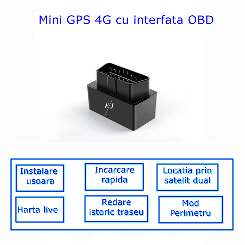 Laptop, Telefoane si Tablete - Wearables si gadgeturi - Gadgeturi - Dispozitive spionaj - Mini GPS 4G cu interfata OBD, D9, autonomie standby 30 zile, precizie 5-15m, negru - Infinity.ro