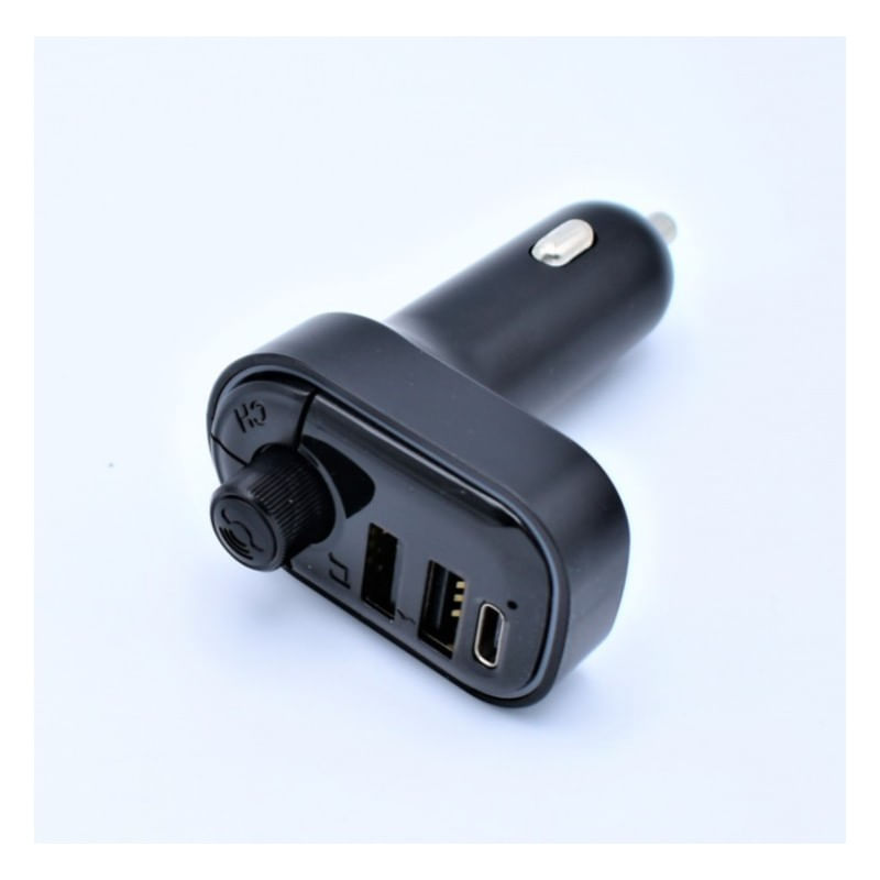 Auto si Moto - Electronice auto - Multimedia auto - Modulator FM Auto Wireless, Bluetooth 5.0, Hands-Free, MP3, 2xUSB, Port Type C, Xentech Light RGB LED C12, Negru - Infinity.ro