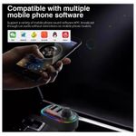 Auto si Moto - Electronice auto - Multimedia auto - Modulator FM Auto Wireless, Bluetooth 5.0, Hands-Free, MP3, 2xUSB, Port Type C, Xentech Light RGB LED C12, Negru - Infinity.ro