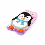 Carti si Birotica - Papetarie - Agende si calendare - Agende si carnete - Carnetel roz 3D Pinguin cu fundita si esarfa 80 pagini - Infinity.ro