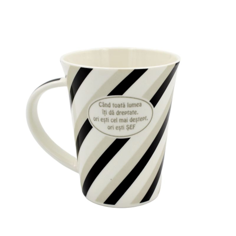 Market/Cadouri/Cadouri personalizate - Cana din portelan personalizata cu mesaj "I am the BOSS" - Infinity.ro