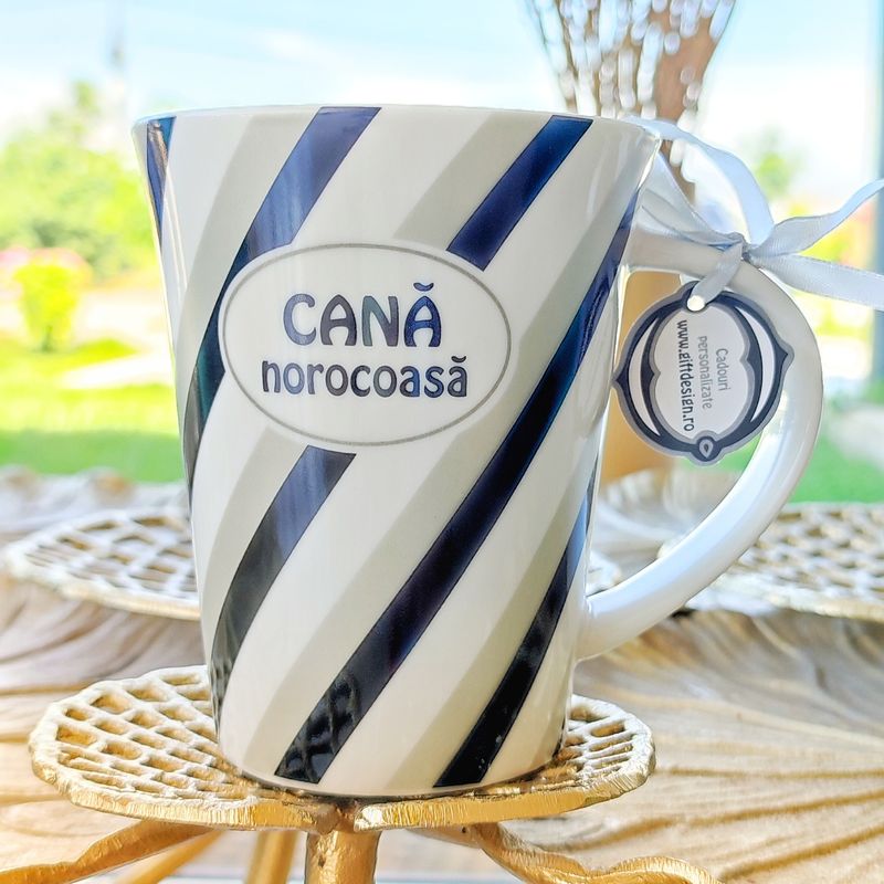 Market - Cadouri - Cadouri personalizate - Cana din portelan "Cana norocoasa" - Infinity.ro