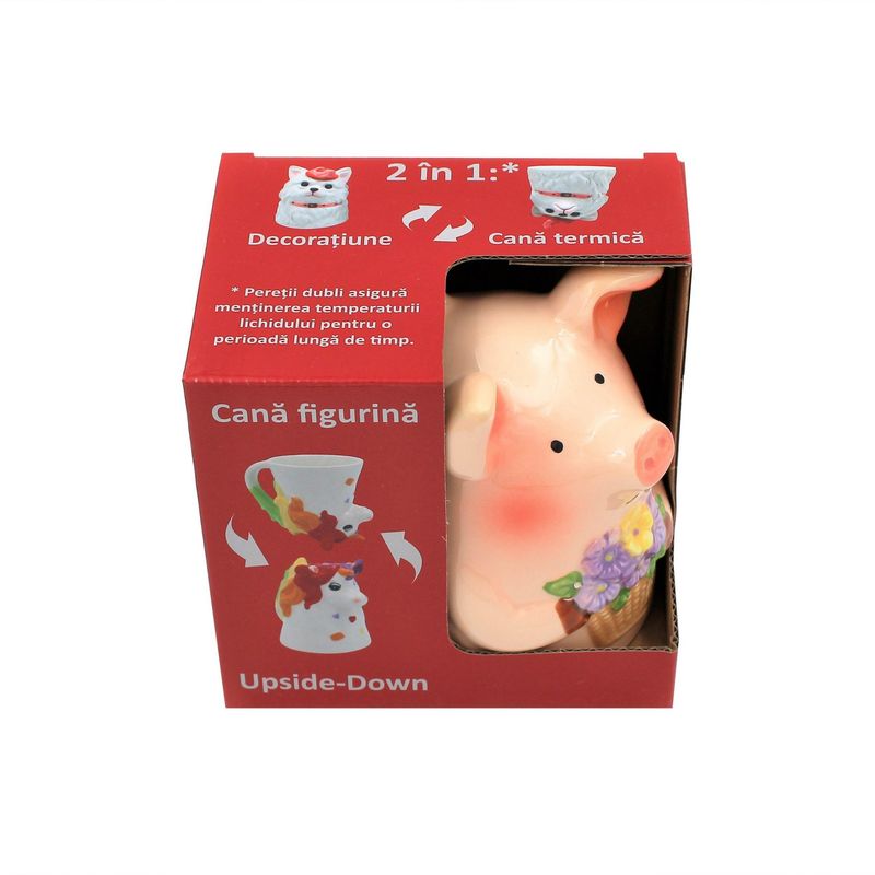 Market - Cadouri - Cadouri personalizate - Cana figurina upside-down "Purcelus" - Infinity.ro