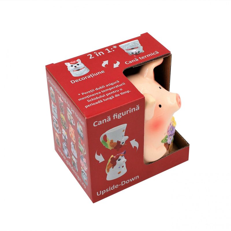 Market - Cadouri - Cadouri personalizate - Cana figurina upside-down "Purcelus" - Infinity.ro