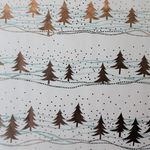 Carti si Birotica - Birotica - Articole ambalare - Hartie ambalat Craciun 150x70cm bleu brazi argintii - Infinity.ro