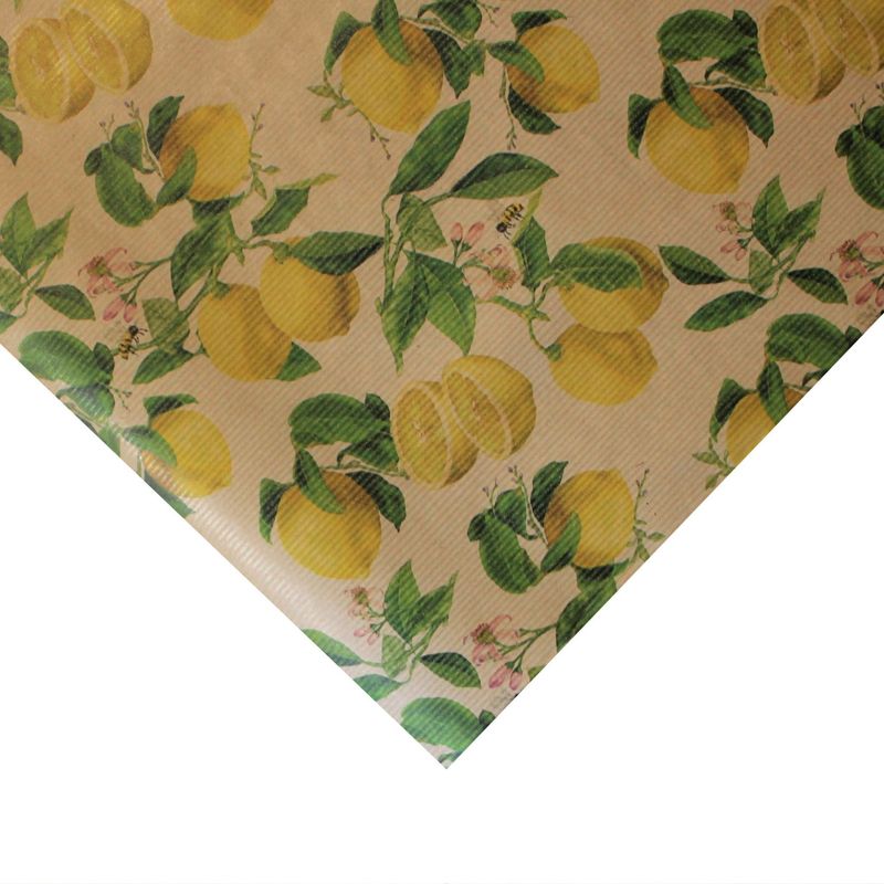 Carti si Birotica - Birotica - Articole ambalare - Hartie pentru ambalat cadouri Kraft Vintage 200x70 cm lemons - Infinity.ro
