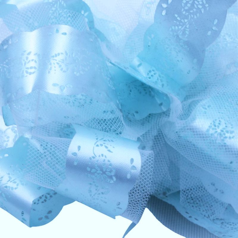 Market - Cadouri - Pungi cadou si accesorii - Funda nunta cu autoformare tulle 20cm albastru - Infinity.ro