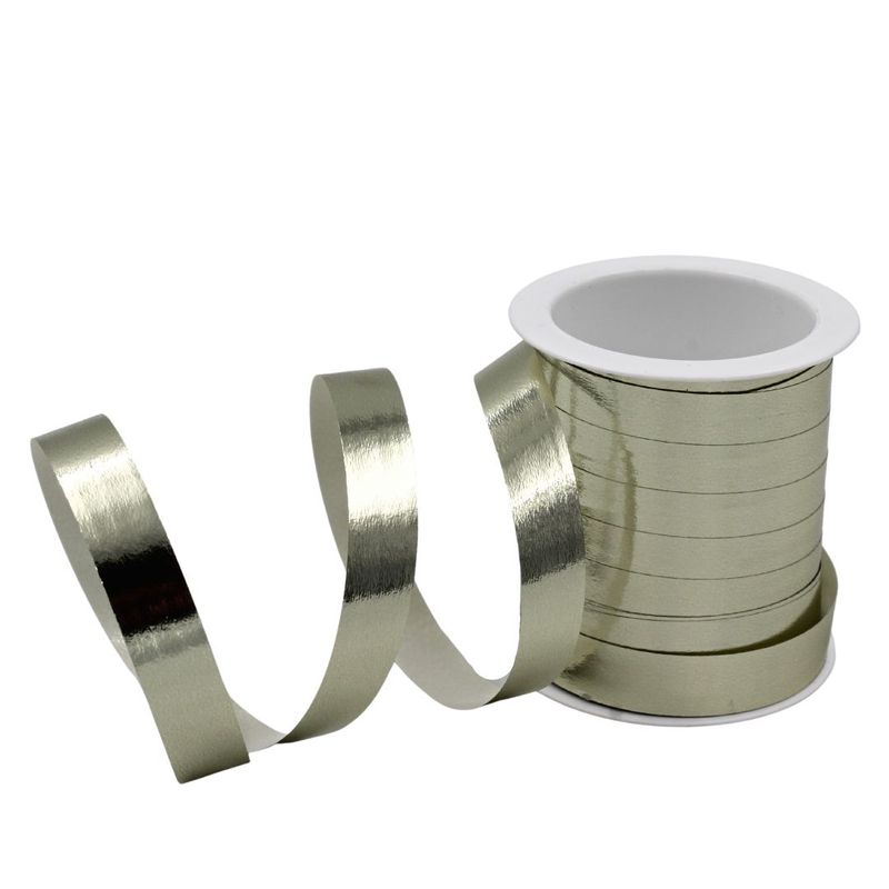 Carti si Birotica - Birotica - Articole ambalare - Minirola rafie lucioasa auriu deschis 10m x 10mm - Infinity.ro