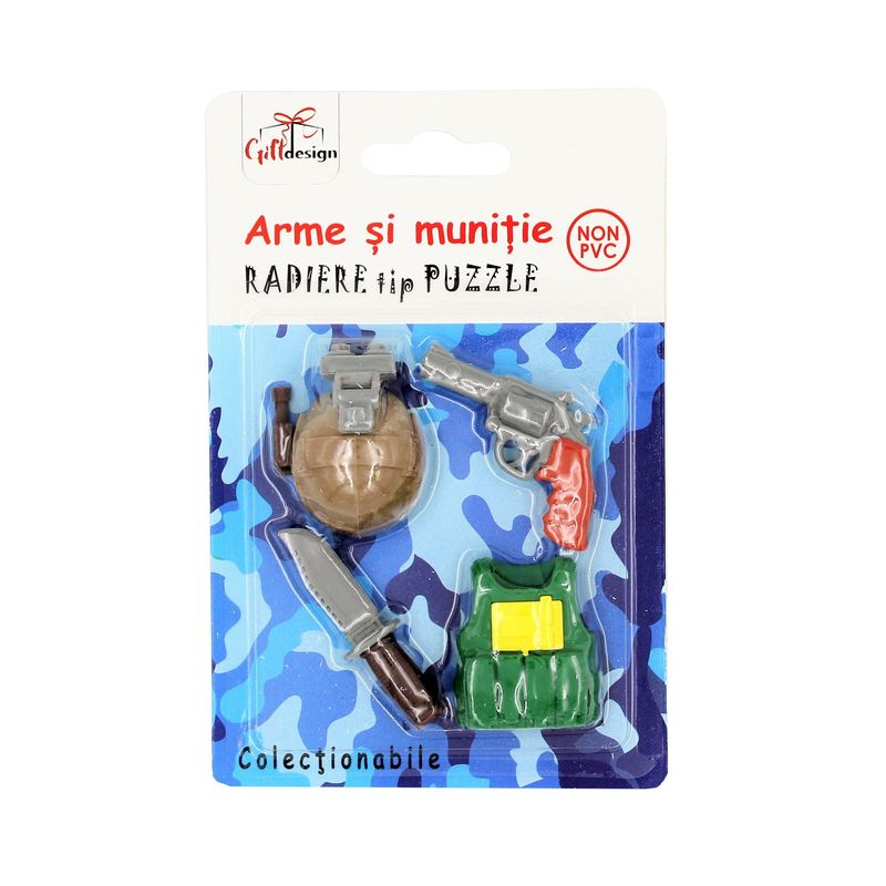 Carti si Birotica - Birotica - Instrumente de scris - Radiere si corectoare - Radiere puzzle colectionabile seria Arme si munitie cutit - Infinity.ro