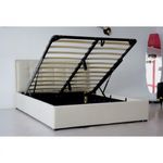Casa si Gradina - Mobilier - Paturi si accesorii - Paturi - Pat Calypso, 160 x 200 cm, tapitat stofa crem, somiera inclusa - Infinity.ro
