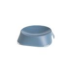 Petshop - Accesorii petshop - Castroane si adapatori - Castron bol, plat, pentru caine, pisica, suporti antiderapanti, PET reciclat, albastru inchis, 13 x 13 x 3.6 cm - Infinity.ro
