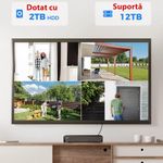 Laptop, Telefoane si Tablete - Wearables si gadgeturi - Gadgeturi - Dispozitive spionaj - Sistem supraveghere video 4 camere exterior/interior 5MP, AI, RLK8-410B4, 8 canale, PoE IP67, NVR, 4K, HDD 2TB - Infinity.ro
