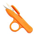 Casa si Gradina - Decoratiuni - DIY - Articole mercerie - Forfecuta de finisat cu manere din plastic, lungime 10 cm - portocaliu - Infinity.ro