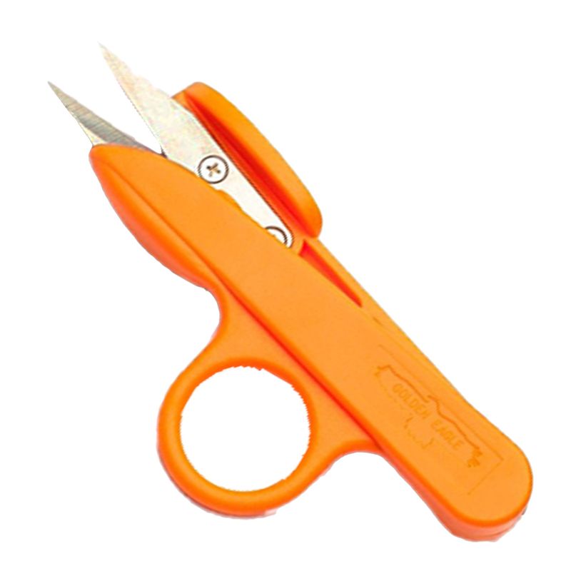 Casa si Gradina - Decoratiuni - DIY - Articole mercerie - Forfecuta de finisat cu manere din plastic, lungime 10 cm - portocaliu - Infinity.ro